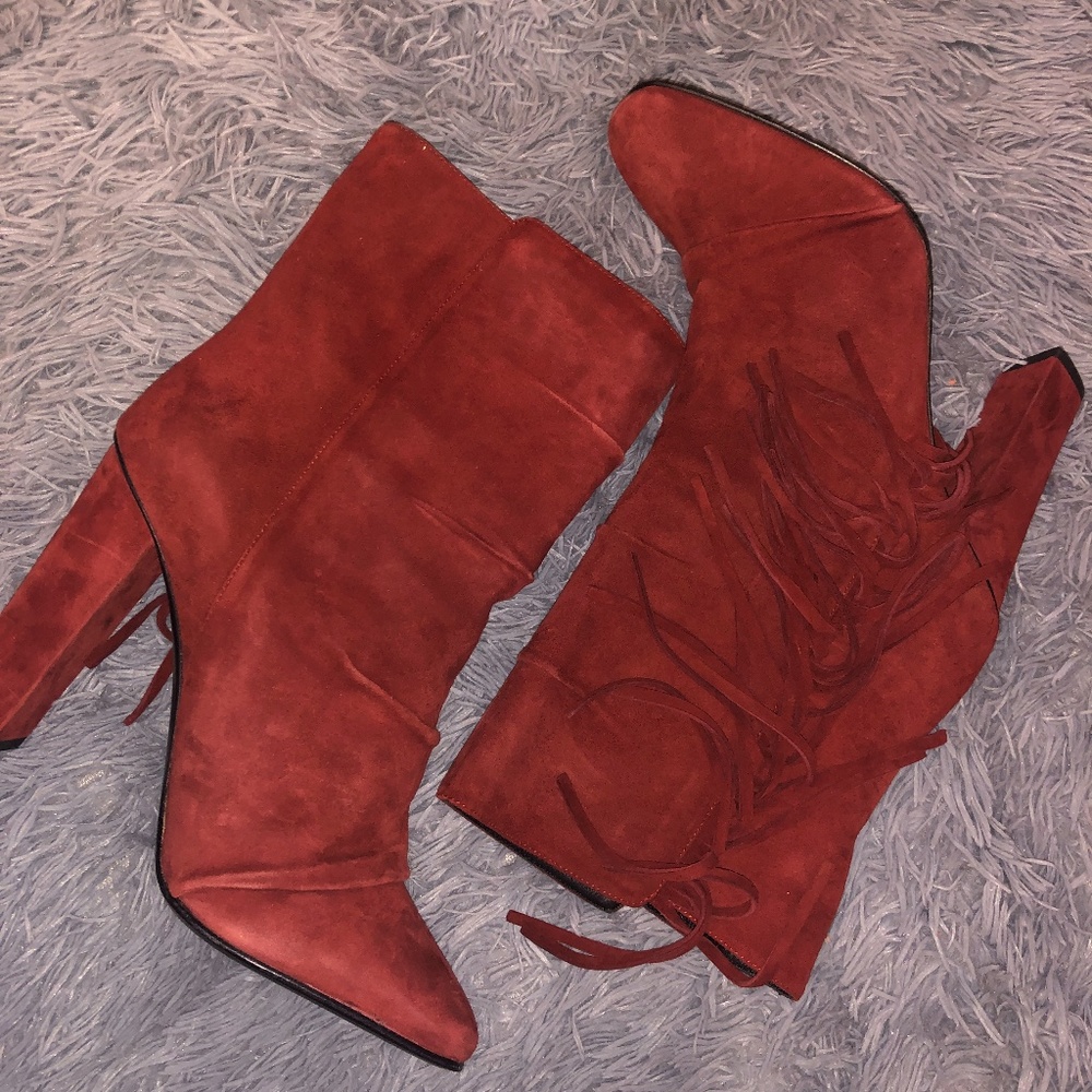 ALABAMA SUEDE FRINGE BOOTIE